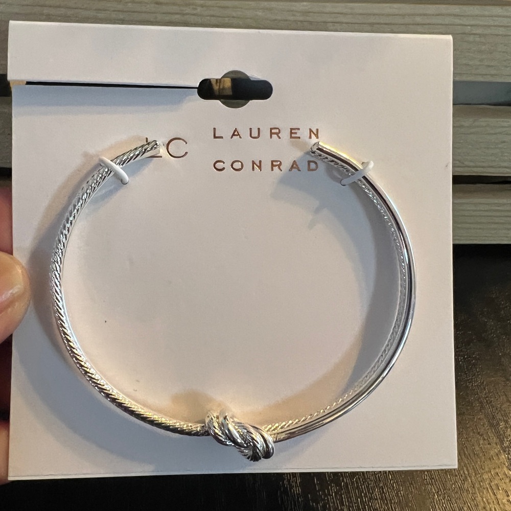 LC Lauren Conrad Silver Knot Bracelet